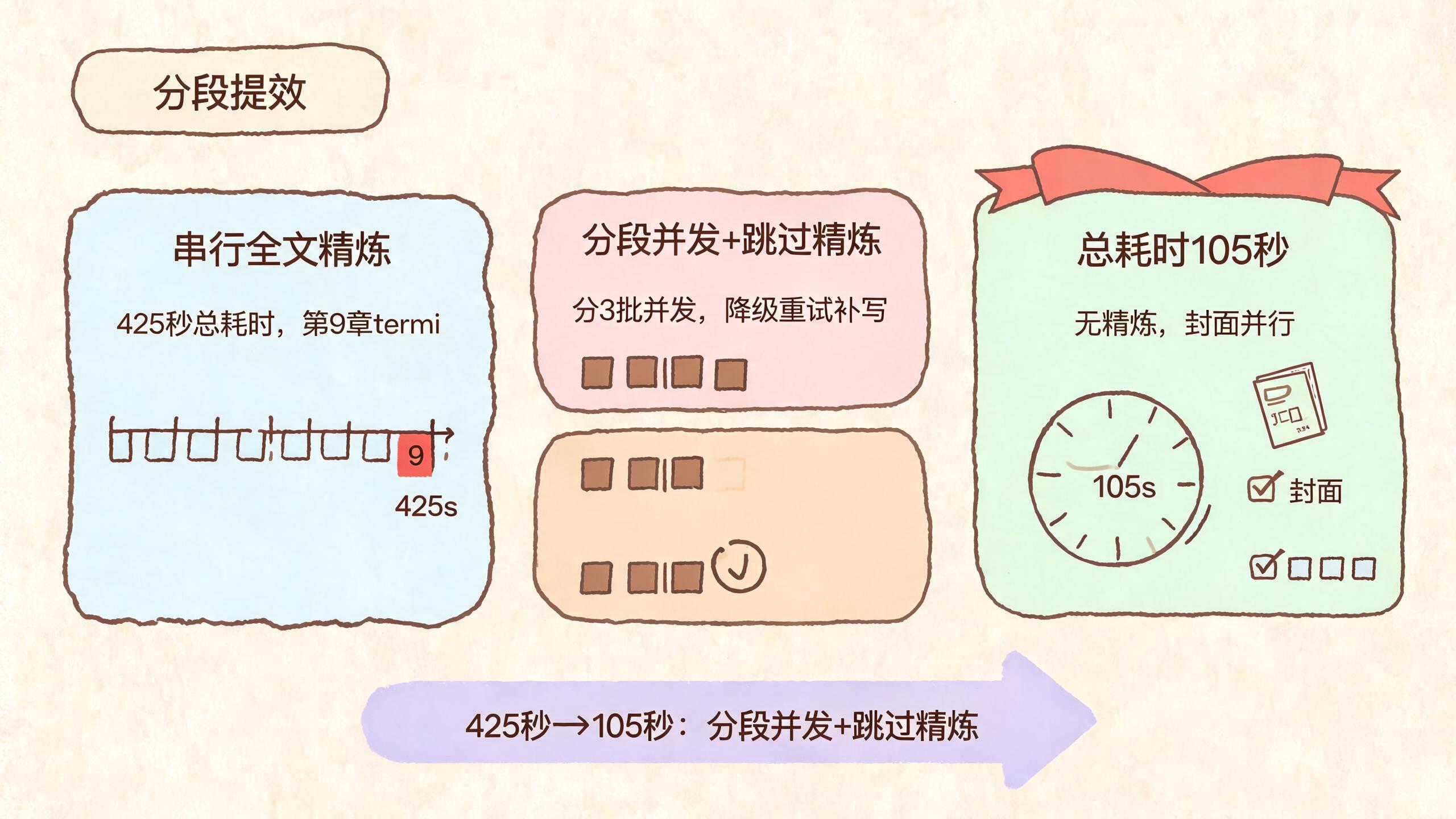 闭环对比：从 425 秒到 105 秒的实测数据与踩坑记录